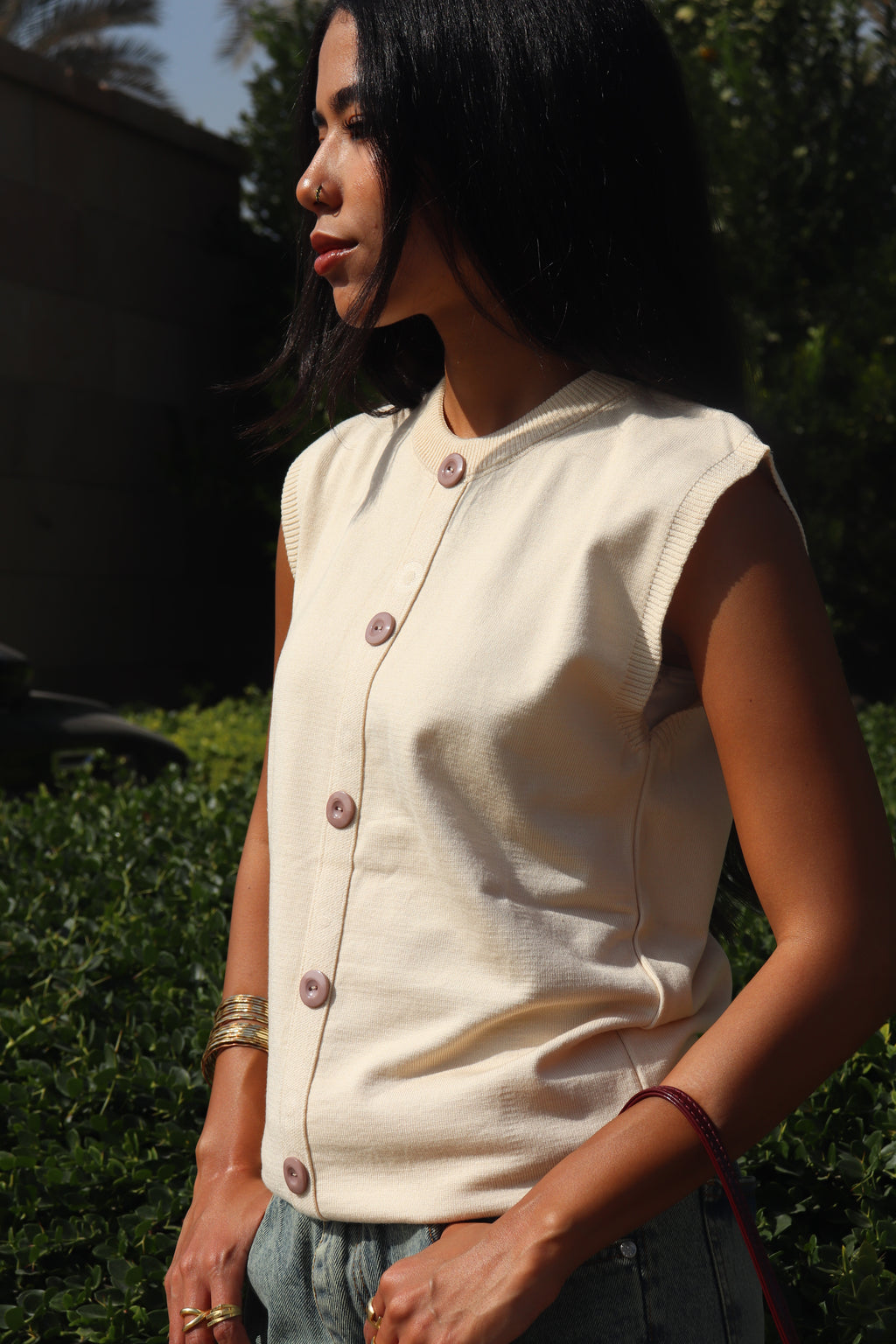 Beige Essential Vest