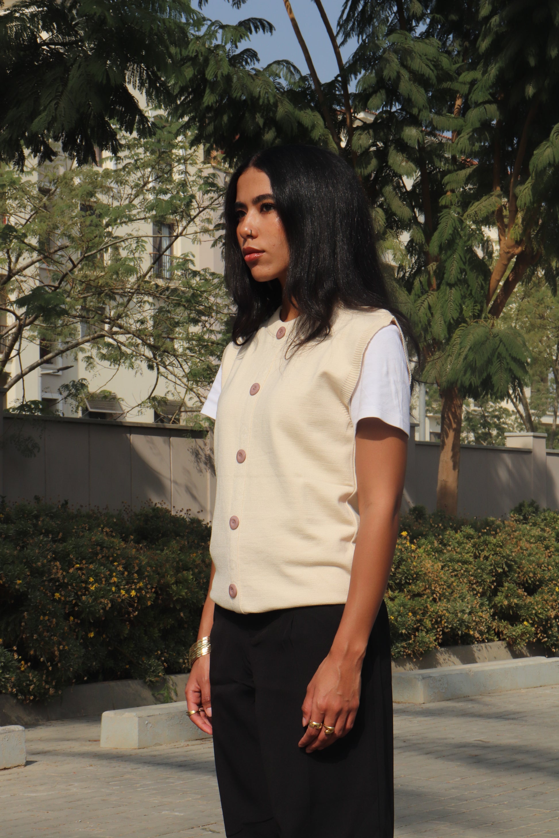 Beige Essential Vest