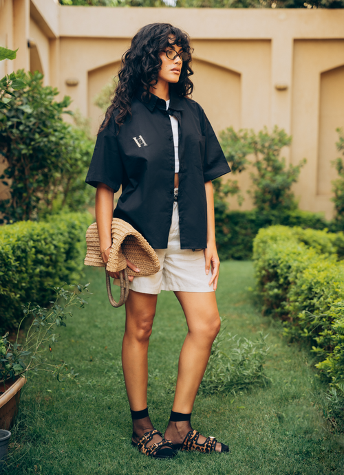 Air Between Buildings Black Unisex Shirt